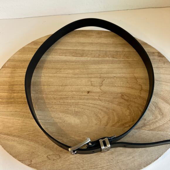 Vintage 90s Calvin Klein Black Genuine Leather Silver Buckle Belt Size XL main image 5